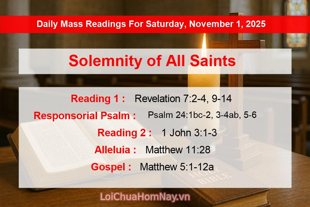 Daily Mass Readings For Saturday, November 1, 2025 (Readings, Gospel ...